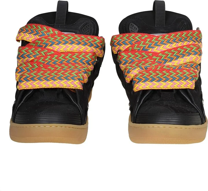 Curb Sneakers In Leather And Suede With Multicolor Laces - Image 3