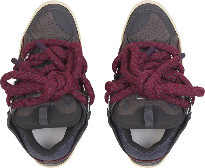 Curb Sneakers In Leather With Snake Laces For Men - Image 3