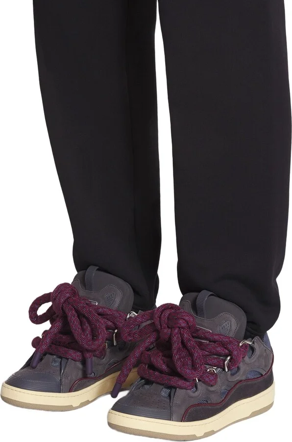 Curb Sneakers In Leather With Snake Laces For Men - Image 6