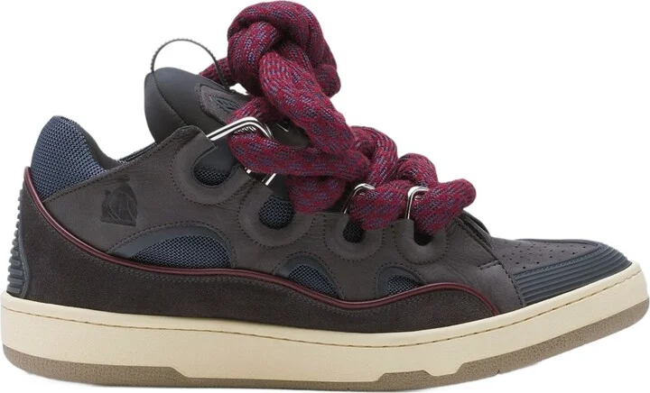 Curb Sneakers In Leather With Snake Laces For Men