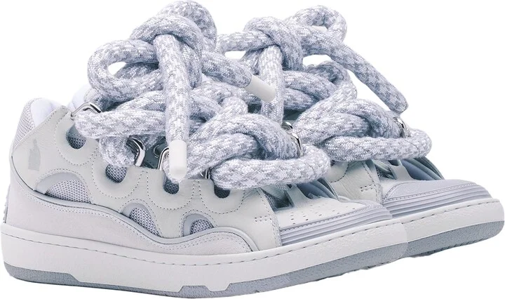 Curb Sneakers In Leather With Snake Laces For Women - Image 2