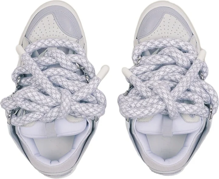 Curb Sneakers In Leather With Snake Laces For Women - Image 3