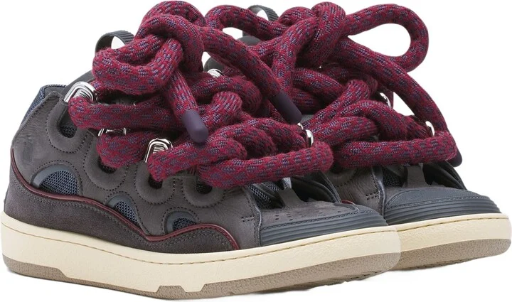 Curb Sneakers In Leather With Snake Laces For Women - Image 8
