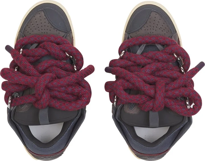 Curb Sneakers In Leather With Snake Laces For Women - Image 9