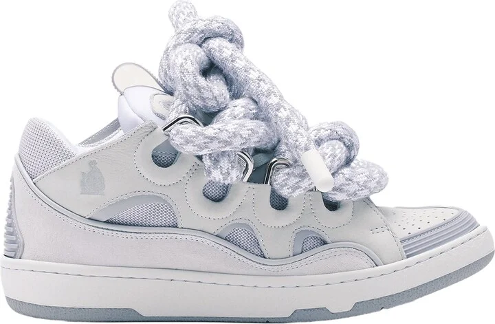 Curb Sneakers In Leather With Snake Laces For Women