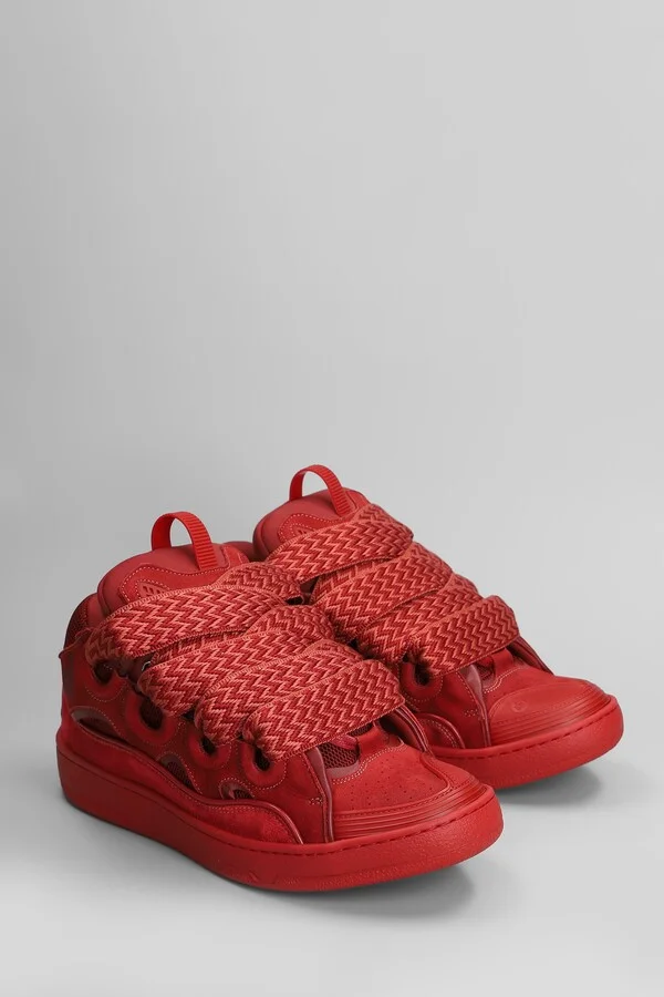 Curb Sneakers In Red Suede And Leather - Image 2