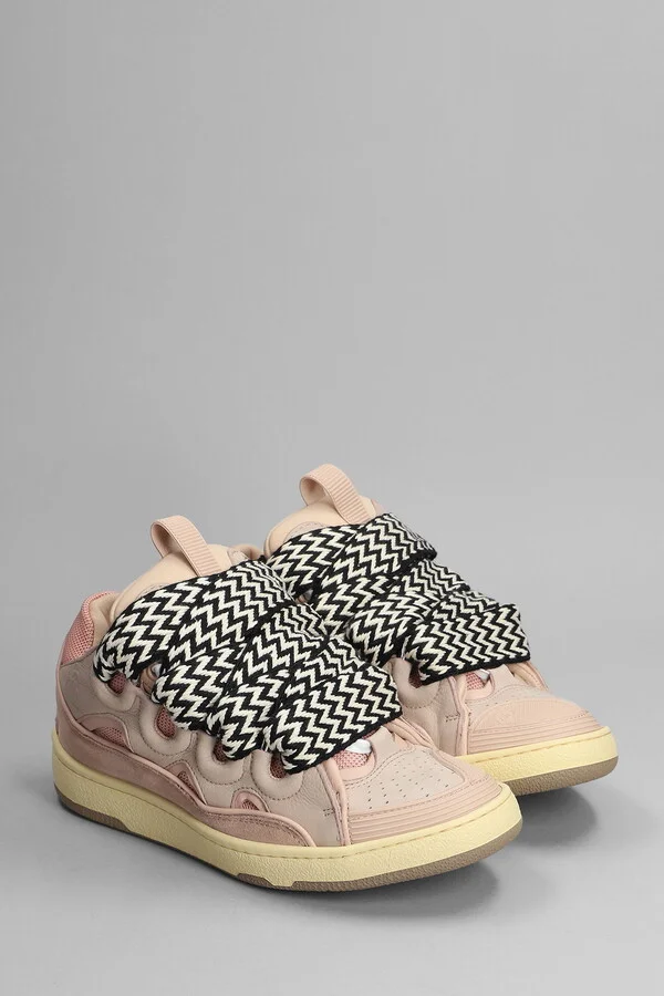 Curb Sneakers In Rose-pink Suede And Leather - Image 2