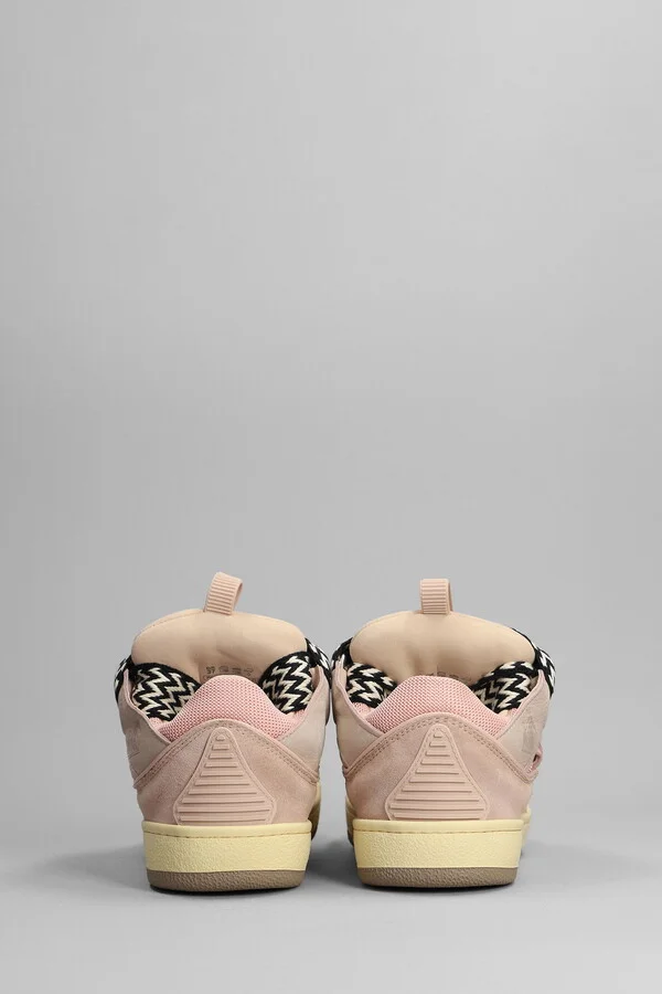 Curb Sneakers In Rose-pink Suede And Leather - Image 4