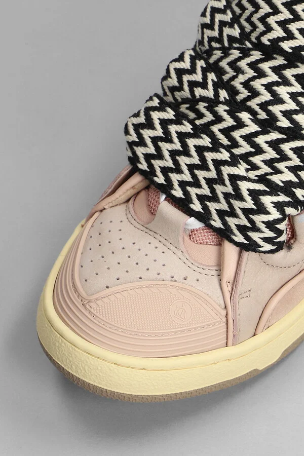 Curb Sneakers In Rose-pink Suede And Leather - Image 5