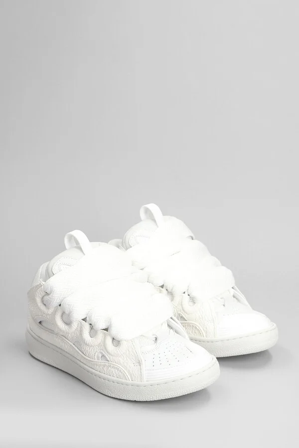 Curb Sneakers In White Leather - Image 2