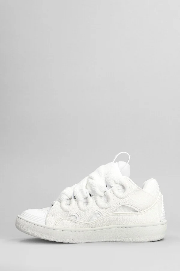 Curb Sneakers In White Leather - Image 3