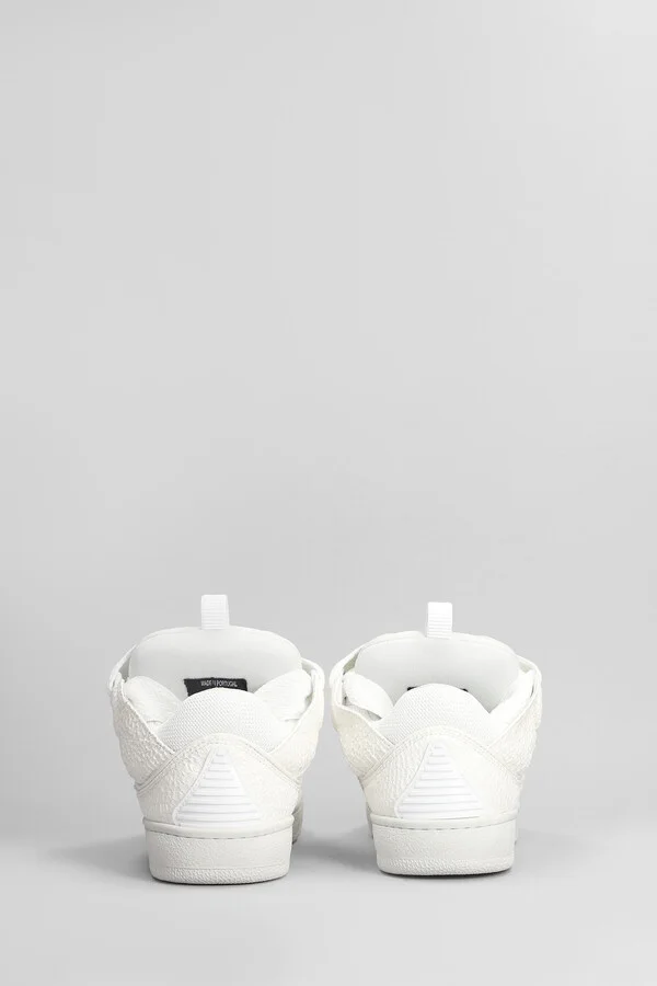 Curb Sneakers In White Leather - Image 4