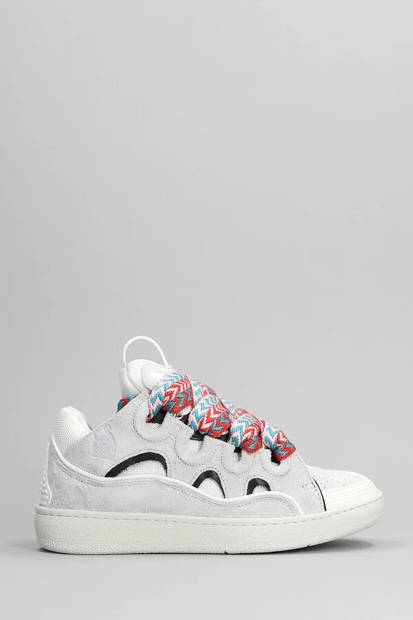 Curb Sneakers In White Leather