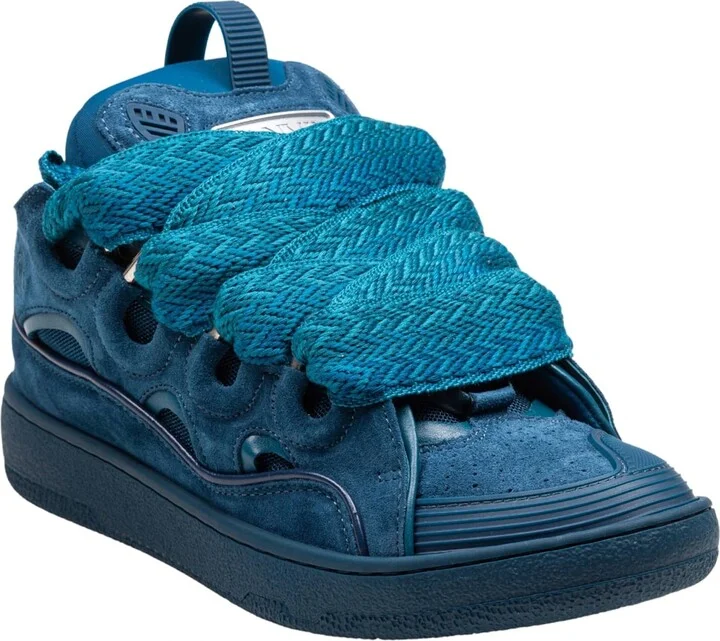 Curb Suede Sneakers Petrol Blue Color - Image 2
