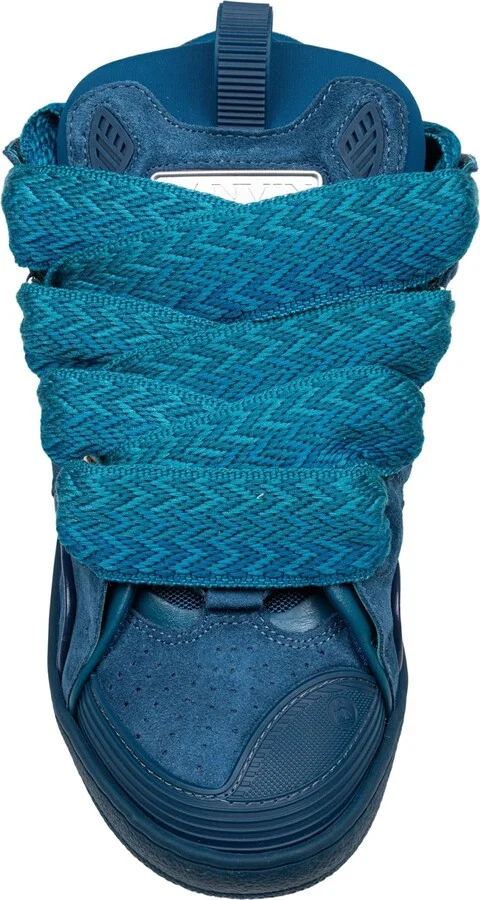 Curb Suede Sneakers Petrol Blue Color - Image 3