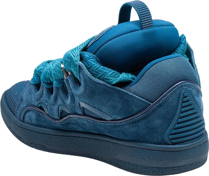 Curb Suede Sneakers Petrol Blue Color - Image 4