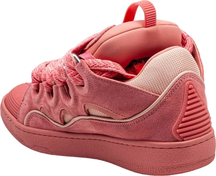 Curb Suede Sneakers Pink Color - Image 4