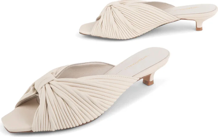 Curfew Leather Kitten Heel-Neutrals