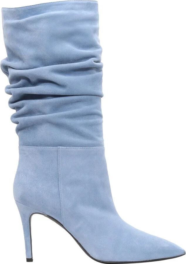 Curled Light Blue Boot