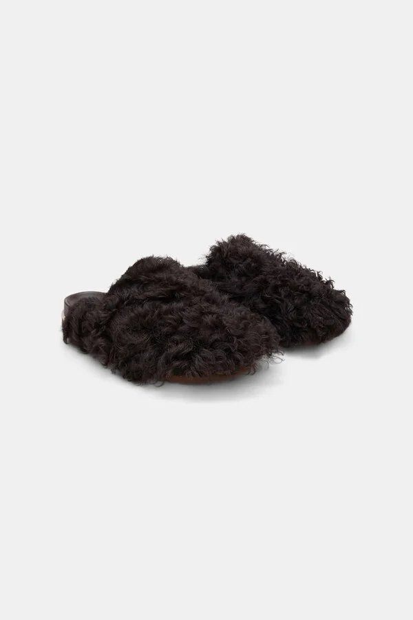 Curly sheepskin clogs - Image 6