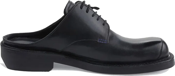 Curve leather Derby shoes