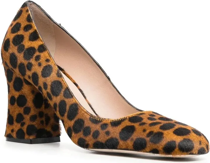 Curveblock leopard-print pumps - Image 2