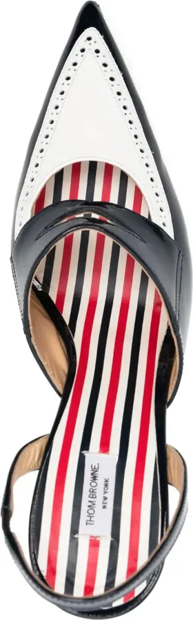 Curved-Heel 120mm Leather Pumps - Image 4