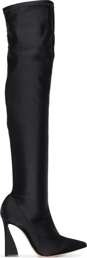 Curved Heel Over-The-Knee Boots