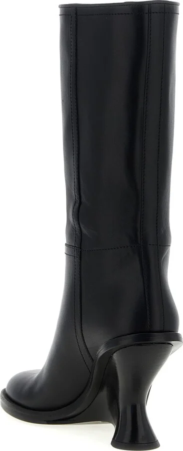 Curved Wedge Heel Boots - Image 3