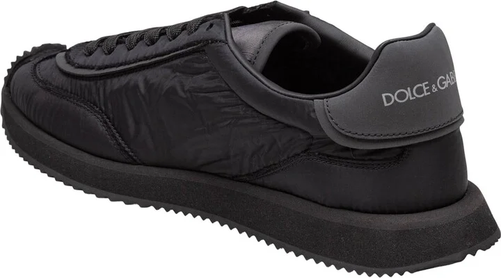 Cushion Sneaker In Mixed Materials Color Black - Image 4