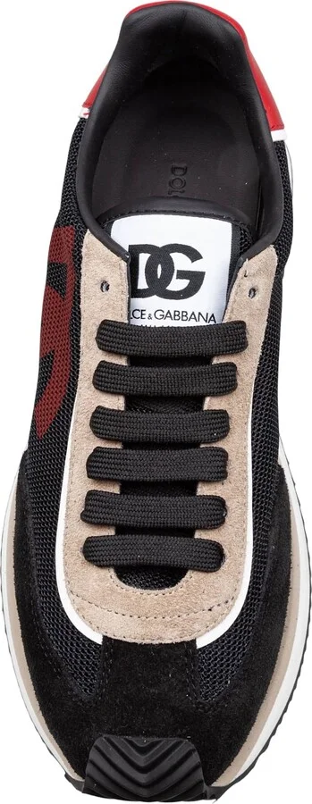 Cushion Sneakers In Mixed Materials Color Black/beige - Image 3