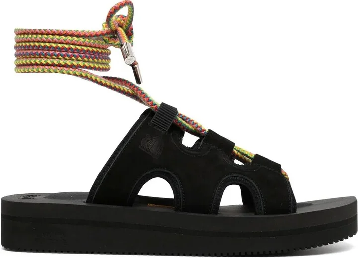 Cut-Out Ankle Strap Sandals