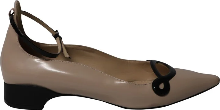 Cut Out Ballet Flats in Pink Patent Leather