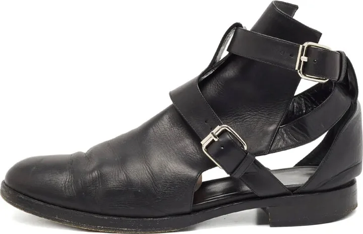 Cut-Out Buckled Boots