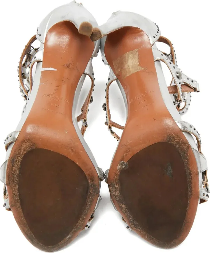 Cut-Out Caged Heeled Sandals - Image 4