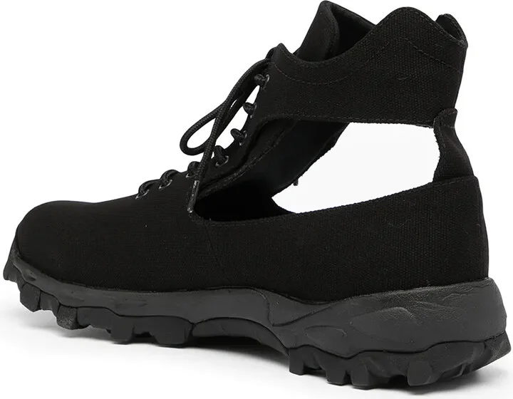 Cut-Out Canvas High-Top Sneakers - Image 3