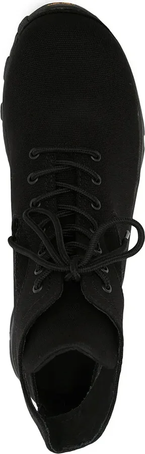Cut-Out Canvas High-Top Sneakers - Image 4