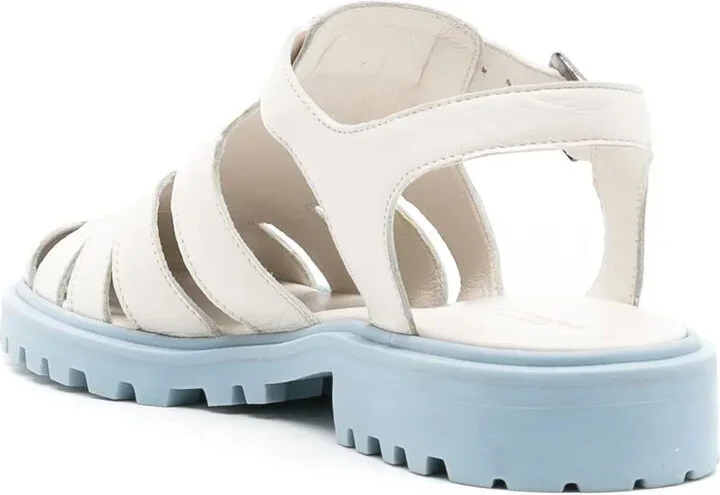 Cut-Out Detailed Leather Sandals - Image 3