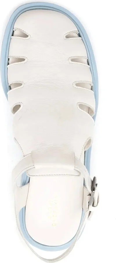 Cut-Out Detailed Leather Sandals - Image 4