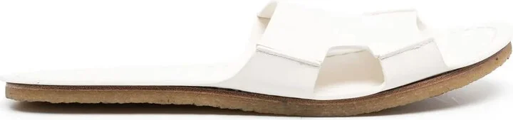 Cut-Out Faux-Leather Sandals