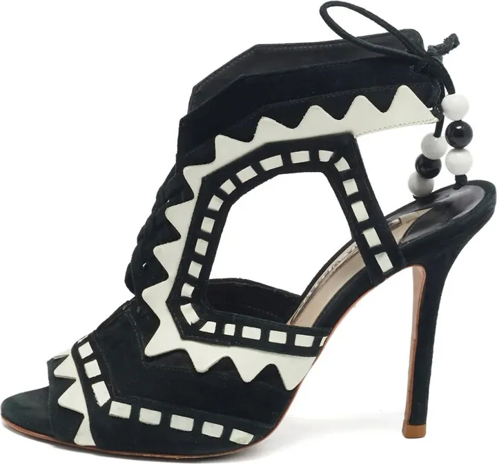 Cut-Out Lace Sandals