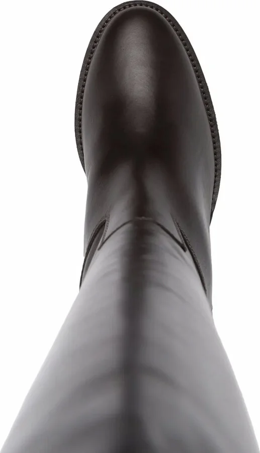 Cut-Out Leather Boots - Image 4