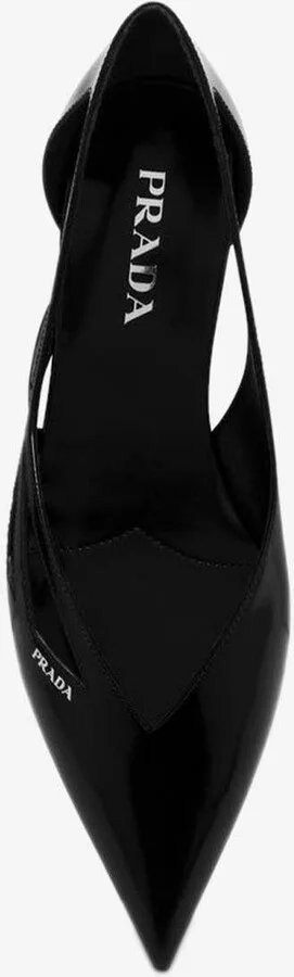 Cut-Out Leather Pointed-Toe Flats - Image 2