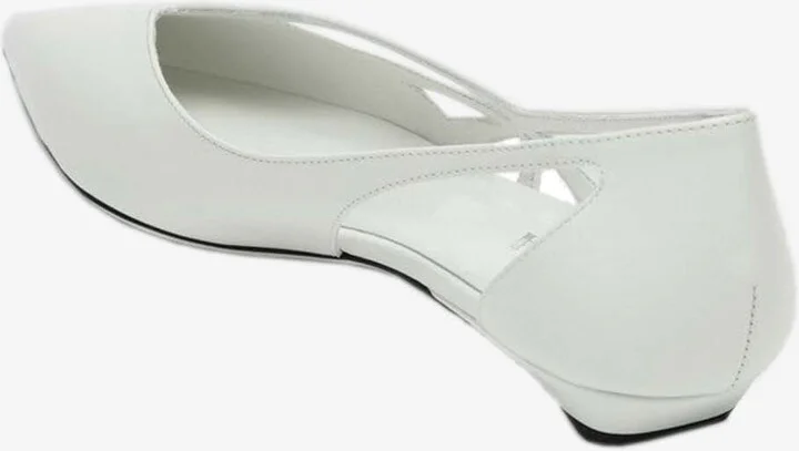 Cut-Out Leather Pointed-Toe Flats - Image 3