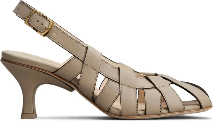 Cut-Out Leather Pumps