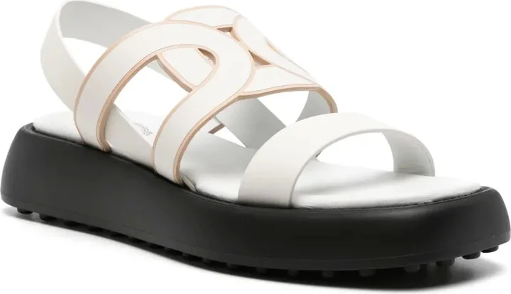 Cut-Out Leather Sandals - Image 2
