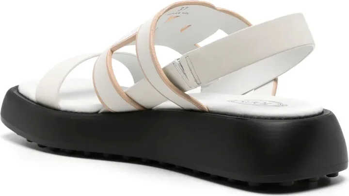 Cut-Out Leather Sandals - Image 3