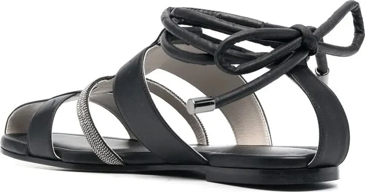 Cut-Out Leather Sandals - Image 3