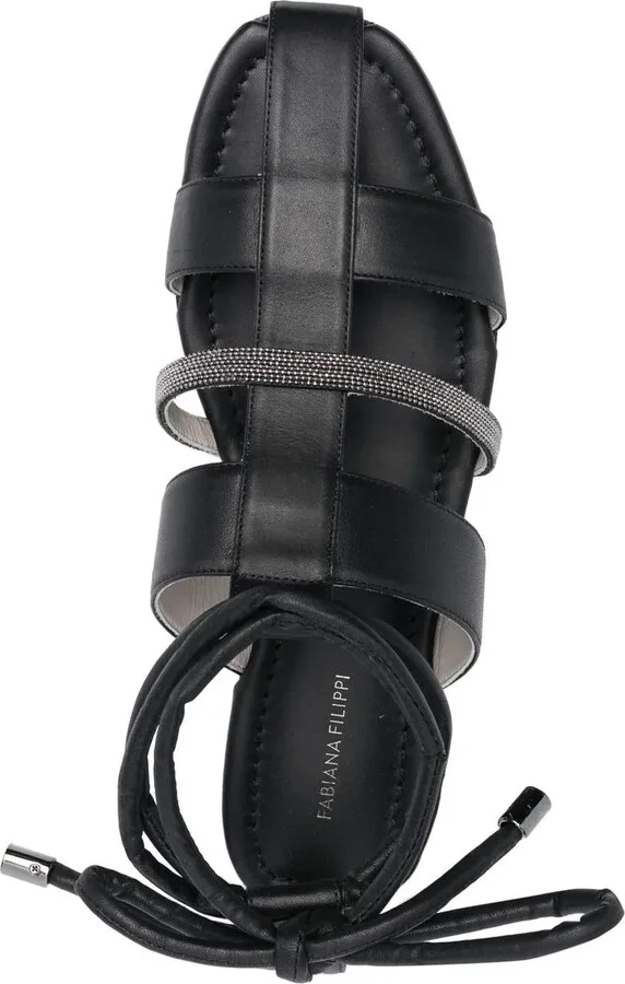 Cut-Out Leather Sandals - Image 4