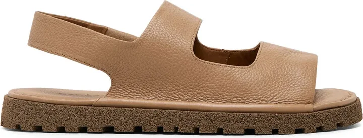 Cut-Out Leather Sandals